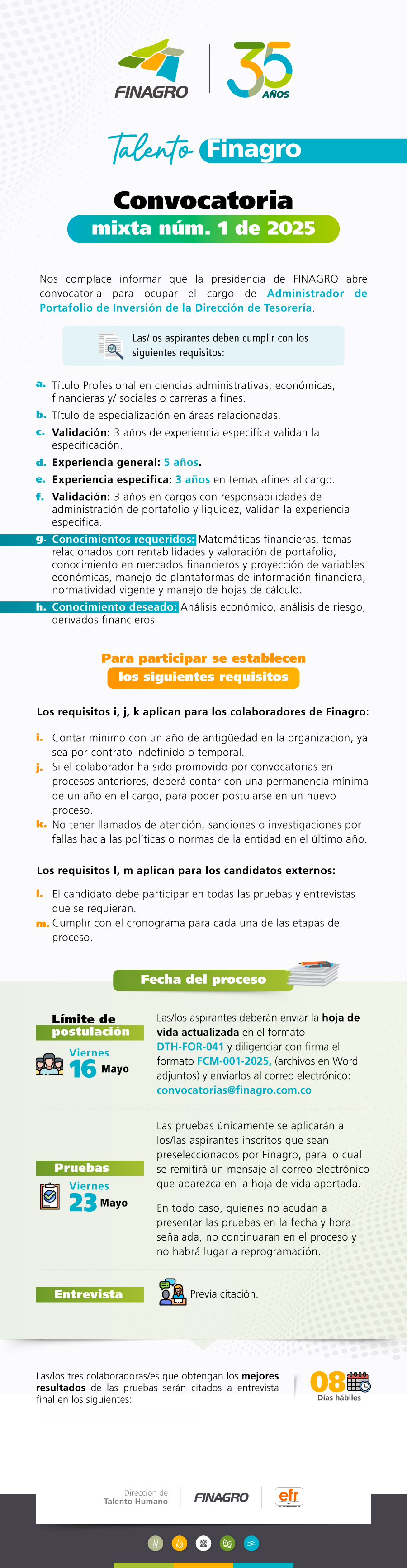 CONVOCATORIA MIXTA No. 01 DE 2025