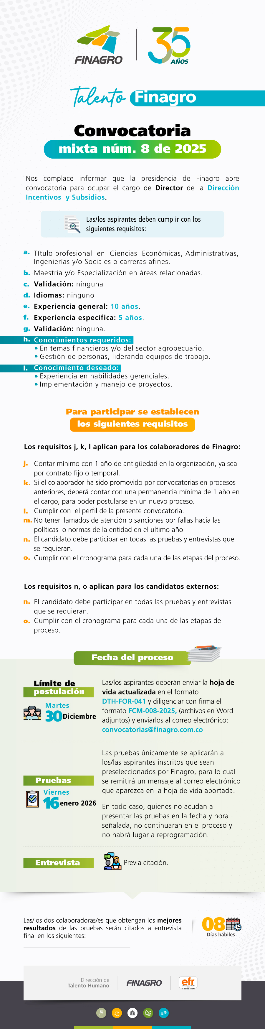 CONVOCATORIA MIXTA No. 08 DE 2025