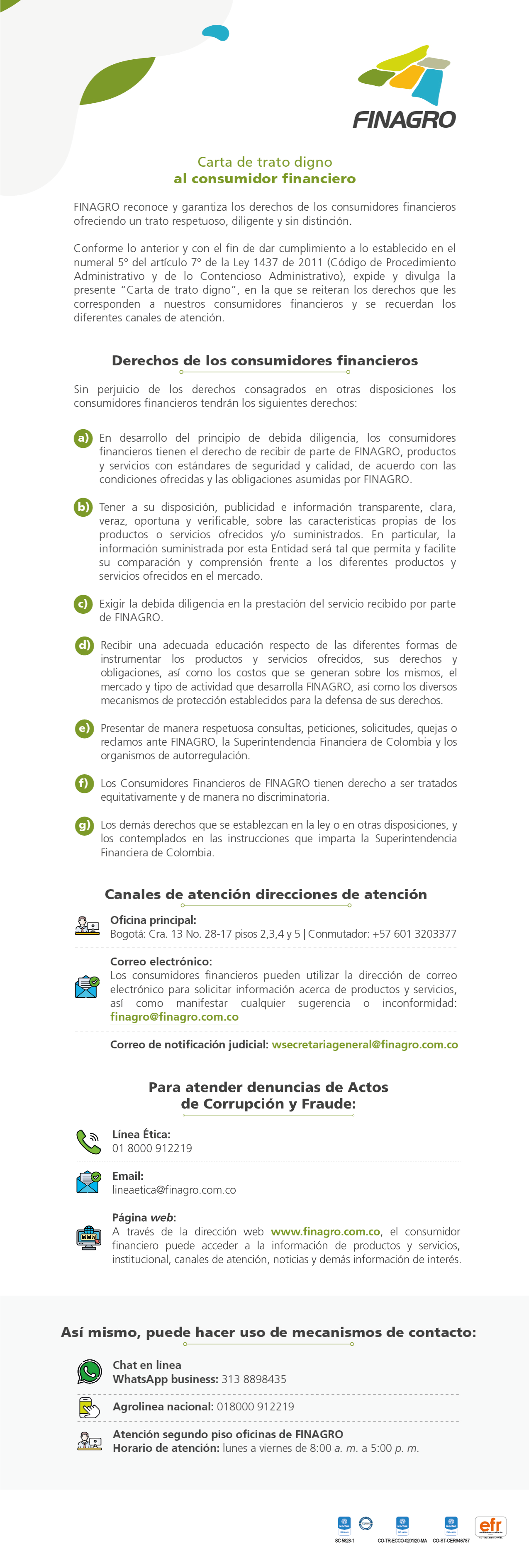 carta trato digno