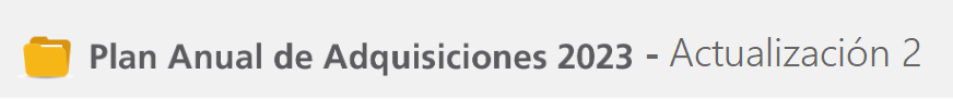 Plan Anual de Adquisición de compras 2023- actualizado 2