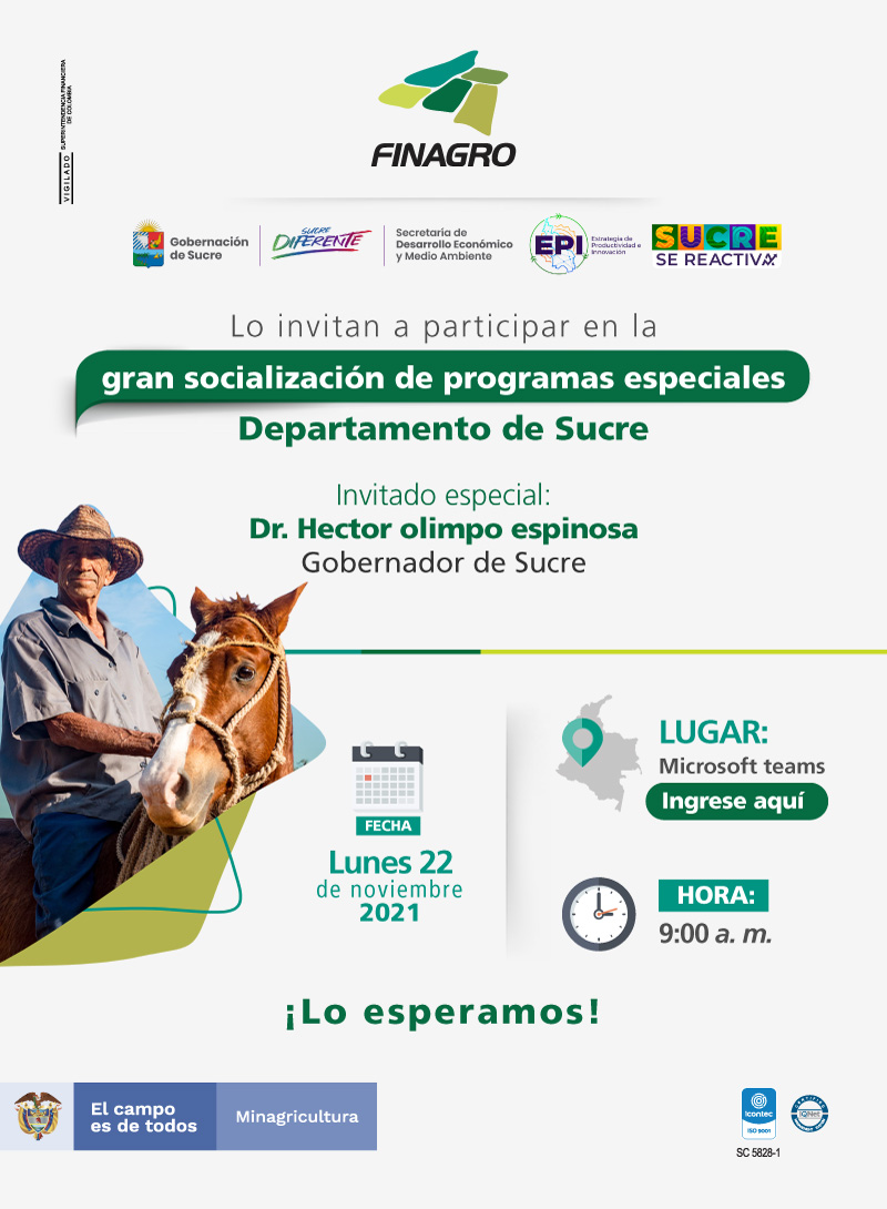 Gran socialización de programas especiales departamento de Sucre