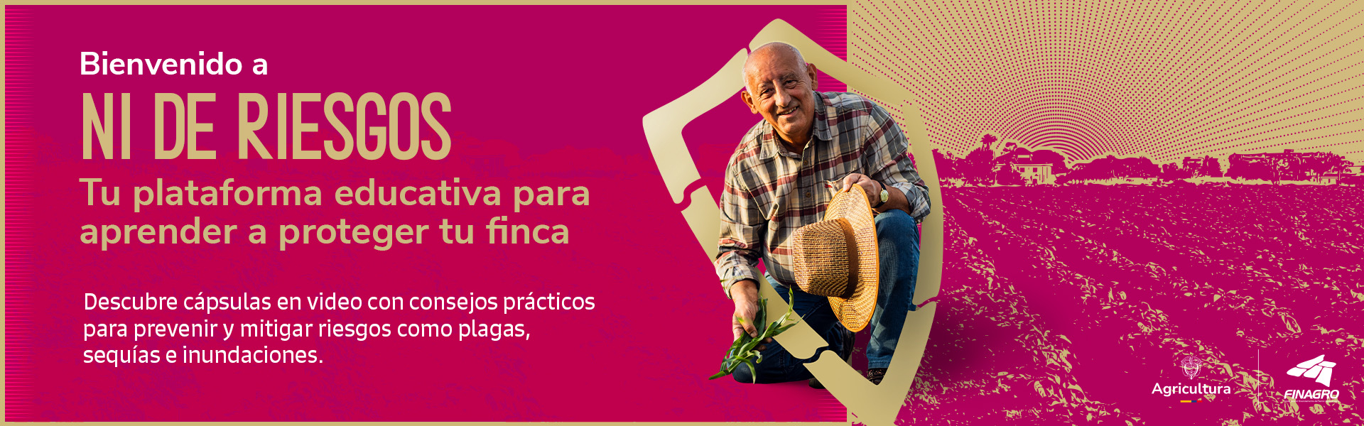 Campesino con planta en mano - Sección Ni de Riesgos